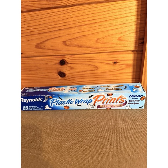NEW Vintage Reynolds Plastic Wrap Spooky Prints 2001 - 25 Sq Feet (SU45) - Picture 4 of 9